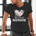 Baseball Nonnie Baseball Heart Men's V-Neck T-Shirt Baseball Nonnie Baseball Heart Men's V-Neck T-Shirt