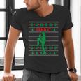 Baseball Player Christmas Pajama Send It Xmas PJs Boys Men's V-Neck T-Shirt Baseball Player Christmas Pajama Send It Xmas PJs Boys Men's V-Neck T-Shirt