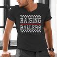 Baseball Player Raising Ballers Game Day Respect The Drip Men's V-Neck T-Shirt