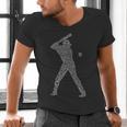 Baseball Player Typography Word Art Men's V-Neck T-Shirt