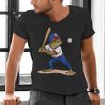 Baseball Puerto Rico Patriotic Flag Boricua Baseball Player Men's V-Neck T-Shirt Baseball Puerto Rico Patriotic Flag Boricua Baseball Player Men's V-Neck T-Shirt