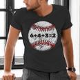 Baseball Red Stitches Sport Graphic 6432 Men's V-Neck T-Shirt Baseball Red Stitches Sport Graphic 6432 Men's V-Neck T-Shirt