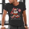 Baseball Santa 67 Baseball Christmas Pajamas Xmas Men Boy 67 Men's V-Neck T-Shirt
