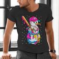 Baseball Snowman Drip Christmas Baseball Boys Men Kids Men's V-Neck T-Shirt Baseball Snowman Drip Christmas Baseball Boys Men Kids Men's V-Neck T-Shirt