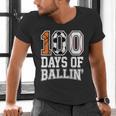 Baseball Soccer Basketball 100 Days Of School Men's V-Neck T-Shirt Baseball Soccer Basketball 100 Days Of School Men's V-Neck T-Shirt
