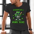Baseball St Patrick's Day Irish Shamrock Trendy Men's V-Neck T-Shirt Baseball St Patrick's Day Irish Shamrock Trendy Men's V-Neck T-Shirt