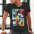 Baseball Strikeout Fastball Strikes Hitter Inning Curveball Men's V-Neck T-Shirt
