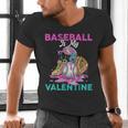 Baseball Is My Valentine Ice Cream Drip Crossed Bats Sport Men's V-Neck T-Shirt Baseball Is My Valentine Ice Cream Drip Crossed Bats Sport Men's V-Neck T-Shirt