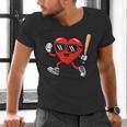 Baseball Valentines Day Heart Boys Sports Love Men's V-Neck T-Shirt Baseball Valentines Day Heart Boys Sports Love Men's V-Neck T-Shirt