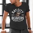 Bay City Beavers Baseball Club Estd 1913 Men's V-Neck T-Shirt Bay City Beavers Baseball Club Estd 1913 Men's V-Neck T-Shirt
