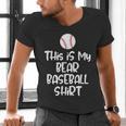 Bear Baseball Shirt For Players Fans And Moms Men's V-Neck T-Shirt