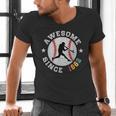 Birthday Baseball Lover 64 Years Old Awesome Since 1962 Men's V-Neck T-Shirt
