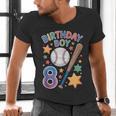 Birthday Boy 8th Birthday Baseball Men's V-Neck T-Shirt Birthday Boy 8th Birthday Baseball Men's V-Neck T-Shirt