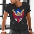 Boricua Puerto Rico Baseball Coqui Frog Pava Hat Fan Men's V-Neck T-Shirt Boricua Puerto Rico Baseball Coqui Frog Pava Hat Fan Men's V-Neck T-Shirt