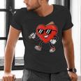 Boy Valentines Day Heart Love Baseball Boys Men Kids Men's V-Neck T-Shirt Boy Valentines Day Heart Love Baseball Boys Men Kids Men's V-Neck T-Shirt