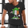 Boys St Patricks Day Kids Baseball Player Ice Cream Drip Men's V-Neck T-Shirt Boys St Patricks Day Kids Baseball Player Ice Cream Drip Men's V-Neck T-Shirt