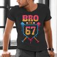 Bro I’m 67 Baseball Drip Number 67 Player 67th Birthday Men's V-Neck T-Shirt