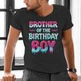 Brother Of The Birthday Boy Ice Cream Baseball Family Party Men's V-Neck T-Shirt Brother Of The Birthday Boy Ice Cream Baseball Family Party Men's V-Neck T-Shirt