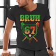 Bruh 67 Baseball Christmas Gingerbread Drip Number 67 Player Men's V-Neck T-Shirt Bruh 67 Baseball Christmas Gingerbread Drip Number 67 Player Men's V-Neck T-Shirt