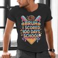 Bruh I Scored 100 Days Of School Baseball Ice Cream Drip Tee Men's V-Neck T-Shirt Bruh I Scored 100 Days Of School Baseball Ice Cream Drip Tee Men's V-Neck T-Shirt