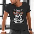Bulldog Mascot Sports Fan Football Basketball Baseball Men's V-Neck T-Shirt Bulldog Mascot Sports Fan Football Basketball Baseball Men's V-Neck T-Shirt