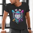 Bunny Baseball Hat With Ice Cream Easter Day Boys Kids Girls Men's V-Neck T-Shirt
