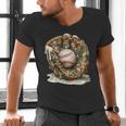 Camo Baseball Gloves Lifestyle 101 Apparel Drip Ice Cream Men's V-Neck T-Shirt Camo Baseball Gloves Lifestyle 101 Apparel Drip Ice Cream Men's V-Neck T-Shirt