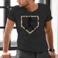 Camo Home Plate Camouflage Baseball Batter Youth Boys Men's V-Neck T-Shirt Camo Home Plate Camouflage Baseball Batter Youth Boys Men's V-Neck T-Shirt