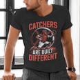 Catchers Are Built Different Baseball Catcher Men's V-Neck T-Shirt Catchers Are Built Different Baseball Catcher Men's V-Neck T-Shirt