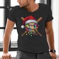 Christmas Baseball Pajama Santa For Men Boys Girls Kids Xmas Men's V-Neck T-Shirt Christmas Baseball Pajama Santa For Men Boys Girls Kids Xmas Men's V-Neck T-Shirt