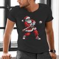 Christmas Baseball Player Santa Xmas Boys Men Toddler Men's V-Neck T-Shirt