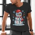 Christmas Baseball Snowman Xmas Pajamas Women Men Boys Men's V-Neck T-Shirt Christmas Baseball Snowman Xmas Pajamas Women Men Boys Men's V-Neck T-Shirt