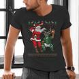 Christmas Santa Baseball Ugly Sweater Men's V-Neck T-Shirt Christmas Santa Baseball Ugly Sweater Men's V-Neck T-Shirt