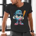 Cool Ice Cream Drip Baseball Drip For Boys Sports Kids Men's V-Neck T-Shirt Cool Ice Cream Drip Baseball Drip For Boys Sports Kids Men's V-Neck T-Shirt