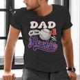 Dad Rookie Of Year 1st Birthday Baseball Theme Matching Men's V-Neck T-Shirt