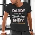 Daddy Of The Birthday Boy Baseball Matching Family Men's V-Neck T-Shirt