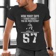 How Many Days A Week 6 7 67 Meme Baseball Humor Men's V-Neck T-Shirt How Many Days A Week 6 7 67 Meme Baseball Humor Men's V-Neck T-Shirt