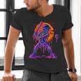 Drip Skeleton Batting Baseball Halloween Men's V-Neck T-Shirt Drip Skeleton Batting Baseball Halloween Men's V-Neck T-Shirt