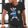 Dripping Drip Baseball Rabbit Bunny Easter Men Boy Kid Men's V-Neck T-Shirt