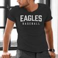 Eagles Baseball Inspired Men's V-Neck T-Shirt Eagles Baseball Inspired Men's V-Neck T-Shirt