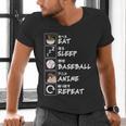 Eat Sleep Baseball Anime Repeat Japanese Otaku Men's V-Neck T-Shirt Eat Sleep Baseball Anime Repeat Japanese Otaku Men's V-Neck T-Shirt