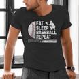 Eat Sleep Baseball Repeat Baseball Player Men Boys Men's V-Neck T-Shirt Eat Sleep Baseball Repeat Baseball Player Men Boys Men's V-Neck T-Shirt
