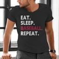 Eat Sleep Baseball Repeat Baseball Player Men's V-Neck T-Shirt