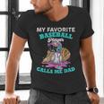 My Favorite Baseball Player Calls Me Dad Ice Cream Drip Men's V-Neck T-Shirt My Favorite Baseball Player Calls Me Dad Ice Cream Drip Men's V-Neck T-Shirt