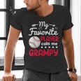 My Favorite Player Calls Me Grampy Baseball Grampy Men's V-Neck T-Shirt My Favorite Player Calls Me Grampy Baseball Grampy Men's V-Neck T-Shirt
