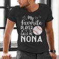 My Favorite Player Calls Me Nona Baseball Player Men's V-Neck T-Shirt My Favorite Player Calls Me Nona Baseball Player Men's V-Neck T-Shirt
