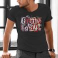 Game Day Baseball Leopard Coquette Bow Mama Mom Sister Men's V-Neck T-Shirt Game Day Baseball Leopard Coquette Bow Mama Mom Sister Men's V-Neck T-Shirt