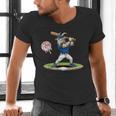 Goat Baseball Player With Bat And Ball Drip Animal Sports Men's V-Neck T-Shirt Goat Baseball Player With Bat And Ball Drip Animal Sports Men's V-Neck T-Shirt