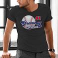 Grammy Rookie Of Year 1st Birthday Baseball Theme Matching Men's V-Neck T-Shirt