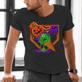 Halloween Baseball Ice Cream Drip Boys Girls Youth Men's V-Neck T-Shirt Halloween Baseball Ice Cream Drip Boys Girls Youth Men's V-Neck T-Shirt